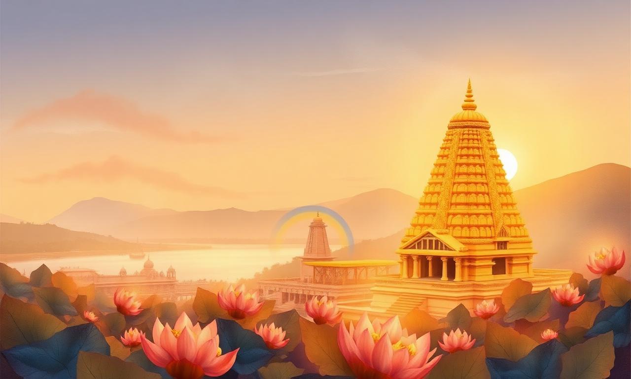 Trimbakeshwar temple at sunrise